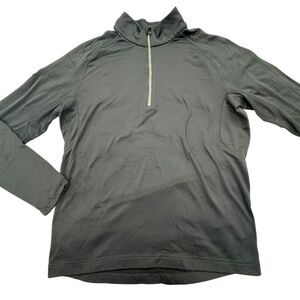 KJUS Active Shirt Mens Medium 50 Black Quick Dry Lightweight Long Sleeve 1/4 Zip